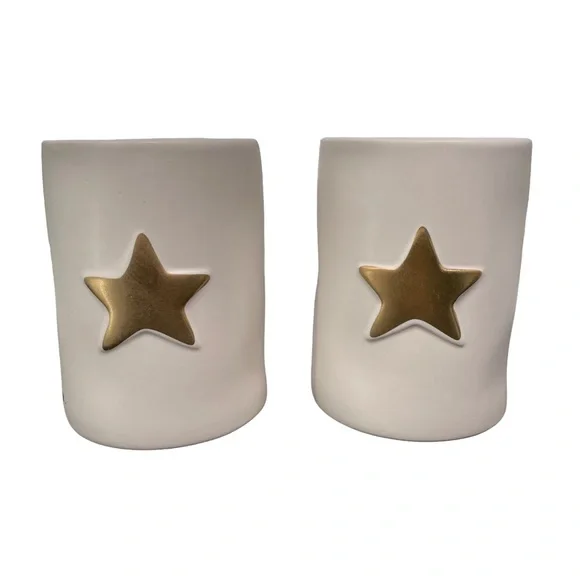 Rae Dunn Scented Candles 2 Stargazer Midnight Orchid gold star ceramic jar - Picture 3 of 9